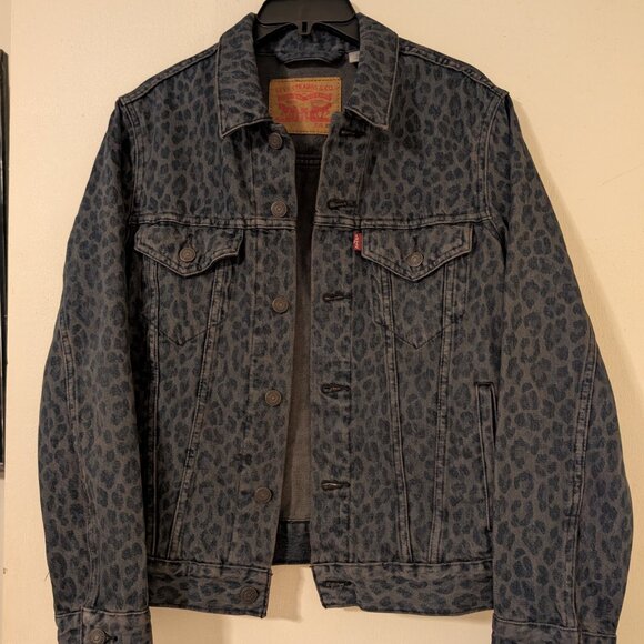 Levi's Trucker Jacket Leopard Print XS - Picture 1 of 4